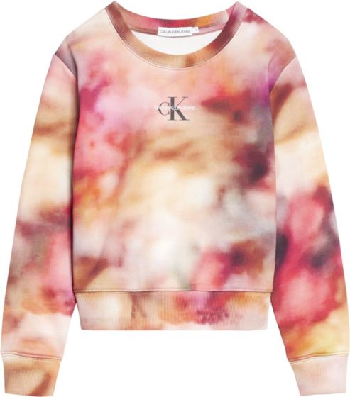 Calvin Klein - Distorted Sweatshirt - pink tie dye