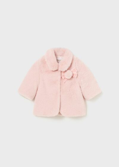 Mayoral - Baby Faux Fur Coat - soft pink