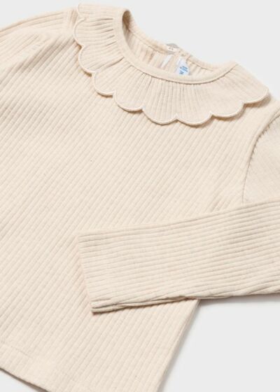 Mayoral - Ruffle Longsleeve - Beige