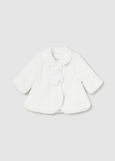 Mayoral - Faux Fur Jasje - Offwhite