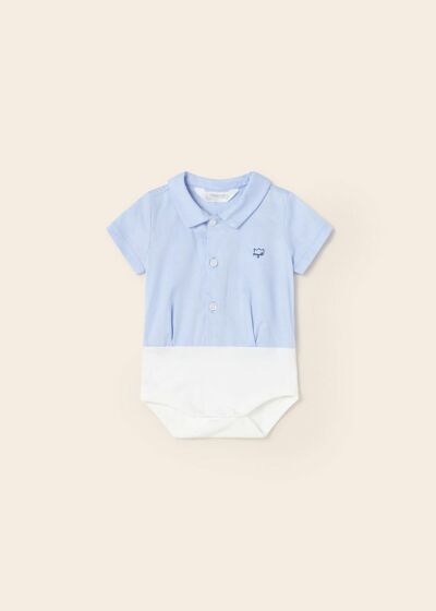 Mayoral - Blouse Romper - blue/white