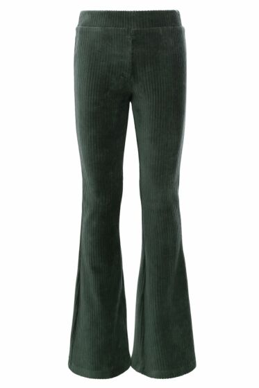 Looxs - Flared Pants Velours - forest green