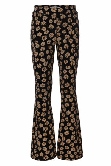 Looxs Little - Flared Broek Winter Flower - Zwart