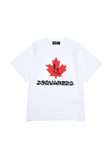 DSQUARED2- Tshirt Logo swirl - white
