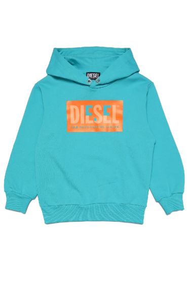 Diesel - Smiley hoodie turquoise