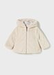 Mayoral - Baby Reversible Faux Fur Jas - beige