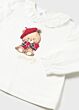 Mayoral -  Ruffle Longsleeve Bear - white