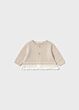 Mayoral - 3Delig Knit Set - Beige/Wit