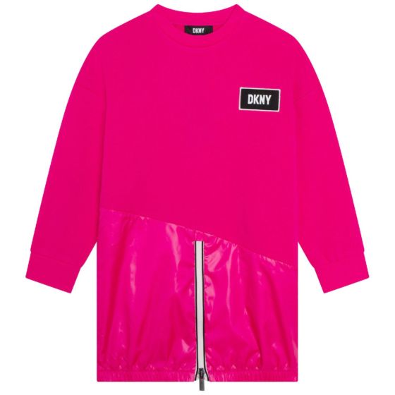 DKNY - Rose Peps Sweatdress - Hot Pink