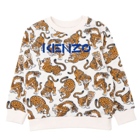 Kenzo sweater - tigers all over - offwhite