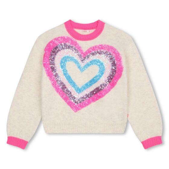 Billieblush - Knit Sweater Heart - Ivoor