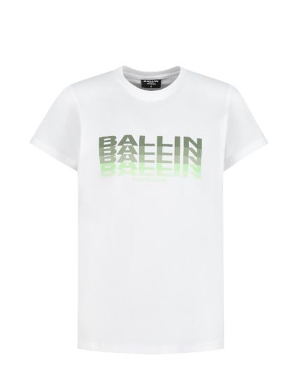 Ballin - T-shirt logo green - white