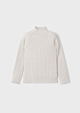 Mayoral - Rib Turtleneck Truitje - Beige