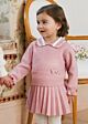 Abel&Lula - Pleated Knit Set - Roze