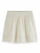 Scotch&Soda - Crinkle Rokje - Offwhite