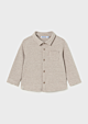 Mayoral - Jacquard Overshirt Ruit - Wit/Bruin