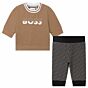 Boss - 2Delig Joggingset Kit - camel/black