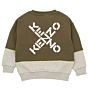 Kenzo - sweater logo - khaki dark green