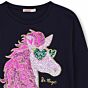 Billieblush - Longsleeve Unicorn - Navy