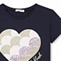 Billieblush - T-Shirt Heart - Navy